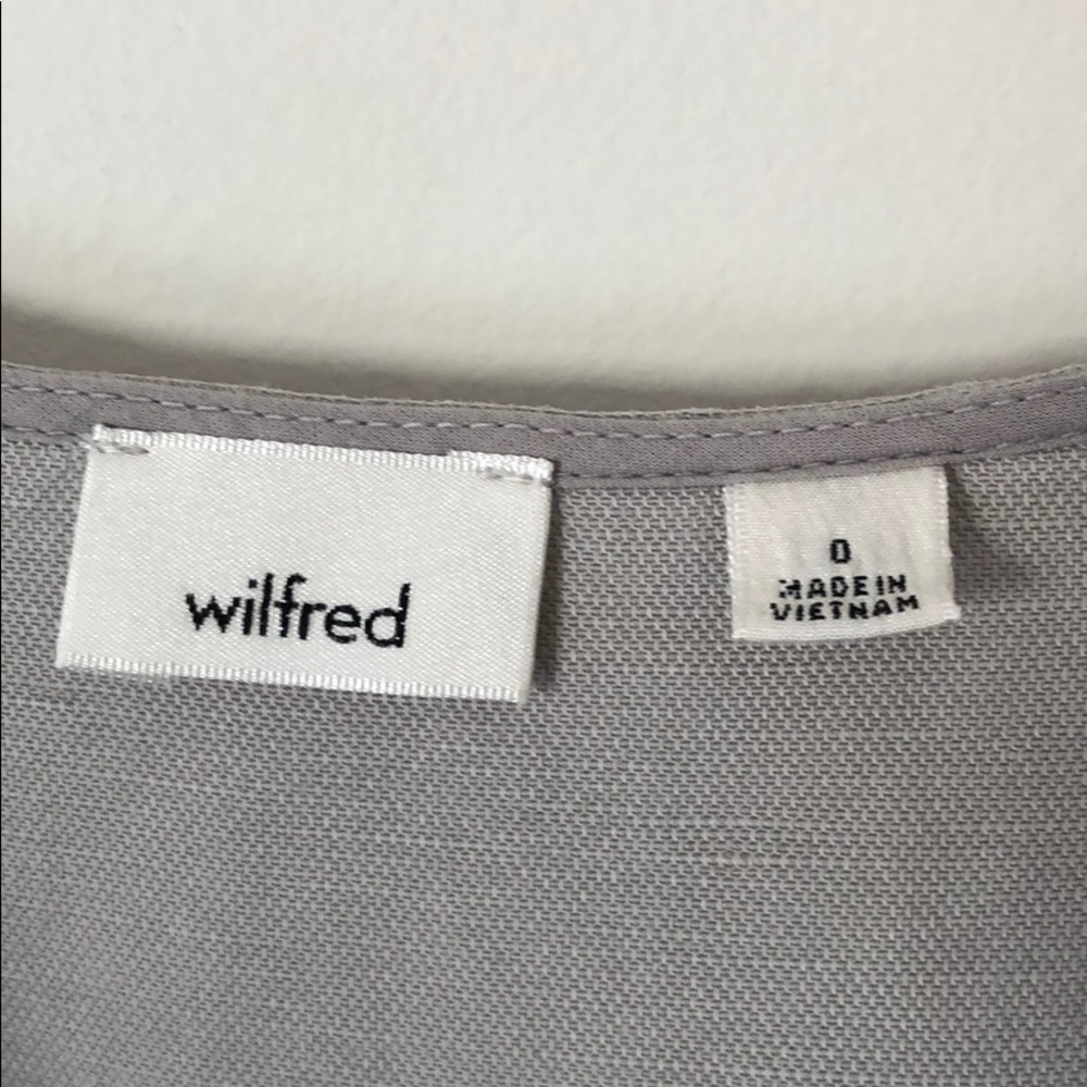 Aritzia Wilfred Brax Wrap Tie Jumpsuit Pearl Grey - Picture 6 of 7
